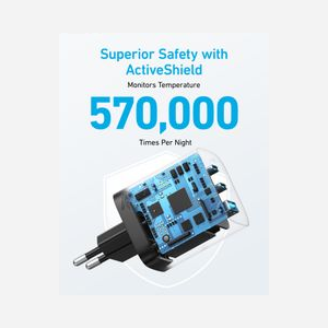 Anker 336 Charger (67W) USB Power Delivery/PowerIQ 3.0/Quick Charge 3.0 Type C Noir - Chargeur Secteur Intérieur 3 Ports (67W/67W/22.5W) EU - Miniature 5