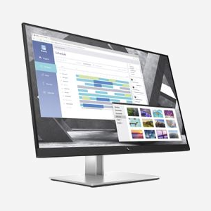 HP E-Series E27q G4 - Écran LCD IPS 27" QHD 2560x1440 60Hz, 5ms GTG, 250cd/m², DP 1.2, HDMI 1.4, USB 3.2, Hub USB, Anti-reflet, Noir - Miniature 3