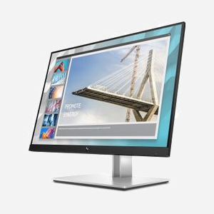 HP Écran E24i G4 24" WUXGA (1920x1200) LCD IPS 250cd/m² 5ms GTG, VGA/HDMI 1.4/DisplayPort 1.2, Hub USB 3.2, Noir/Argent, VESA 100x100 - Miniature 2