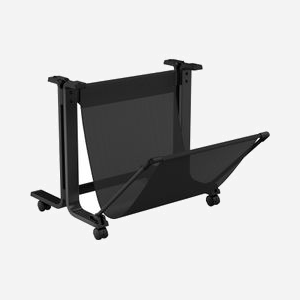 HP 3C753A : Pied Support et Bac de Réception Noir 770x940x650mm pour Imprimante DesignJet T200/T600 24 pouces, Installation au Sol, Poids 7 kg - Miniature 1
