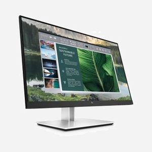HP E24u G4 : Ecran LCD 23.8" Full HD, IPS, Edge LED, 1920x1080, 250cd/m², 5ms, USB-C, HDMI 1.4, DisplayPort 1.2, Hub USB, VESA 100x100 - Miniature 3