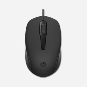HP Souris Filaire 150 240J6AA#ABB, Optique 1600 DPI, USB Type-A, 3 Boutons, Ambidextre, Câble 1m, Windows 10/7/8, Noir, 60g - Miniature 1