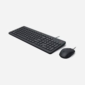 HP Ensemble Clavier Membrane USB Noir Taille Réelle + Souris Filaire 1600 DPI USB - Dimensions Clavier 425.9x146.1x26.8mm, Souris 103.4x61.1x34.2mm