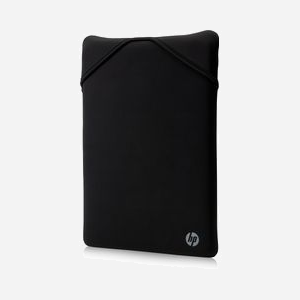 HP Housse Réversible 15.6" Néoprène Noir/Gris (Motif) - Dimensions Internes 400x285x10mm, Universel, Poids 190g, Référence 2F2L0AA - Miniature 2