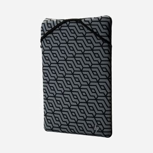 HP Housse Réversible 15.6" Néoprène Noir/Gris (Motif) - Dimensions Internes 400x285x10mm, Universel, Poids 190g, Référence 2F2L0AA - Miniature 3