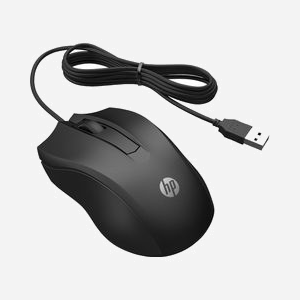 HP Souris Filaire 100, USB Type-A, Optique 1600 DPI, 3 Boutons, Ambidextre, Noire, Compatible Windows/macOS, 116.6x64.3x37.2mm, 90g - Miniature 2