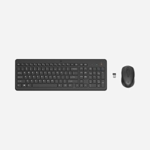 HP Ensemble Clavier AZERTY Sans Fil 2.4GHz & Souris Ambidextre - RF Sans Fil, Noir, Alimentation Piles AAA, Dimensions Clavier 425.8x146.1x26.8mm