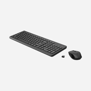 HP Ensemble Clavier AZERTY Sans Fil 2.4GHz & Souris Ambidextre - RF Sans Fil, Noir, Alimentation Piles AAA, Dimensions Clavier 425.8x146.1x26.8mm - Miniature 2