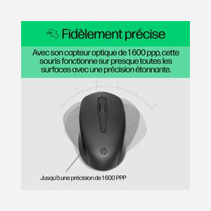 HP Ensemble Clavier et Souris Sans Fil 330 (2V9E6AA) RF 2.4GHz, Clavier Taille Réelle, Pavé Numérique, Souris Ambidextre 2 Boutons, Noir, Piles AAA - Miniature 4