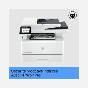 HP LaserJet Pro MFP 4102dw : Imprimante Laser Mono Recto-Verso Auto 40ppm 1200 DPI, Numérisation Couleur 1200 DPI, ADF 50 feuilles, Ethernet, WiFi, AirPrint - Miniature 4
