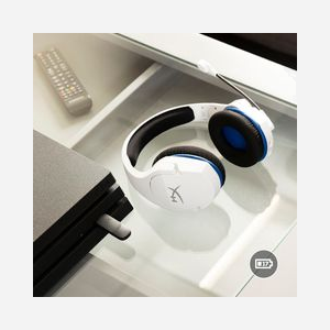 HP HyperX Cloud Stinger Core Wireless - Casque Gaming Supra-Aural, Connectivité Sans Fil, PS5/PS4, HP 4P5J1AA, Bleu/Blanc, 10-21000Hz, Micro Anti-Bruit - Miniature 4