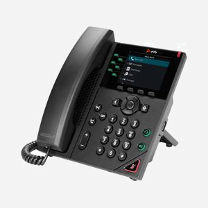 POLY VVX 350 - Téléphone IP 6 Lignes Gigabit Ethernet PoE - Écran LED 3.5" 320x240 - Codecs G.711/G.722/G.729ab/iLBC - 2xUSB 2.0 - Noir - Miniature 3