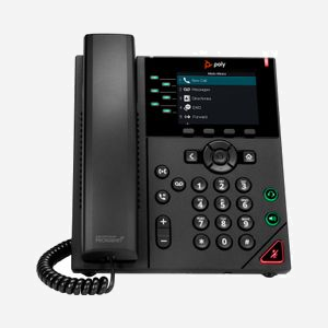 POLY VVX 350 - Téléphone IP 6 Lignes Gigabit Ethernet PoE - Écran LED 3.5" 320x240 - Codecs G.711/G.722/G.729ab/iLBC - 2xUSB 2.0 - Noir