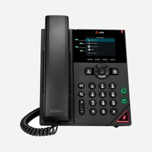 POLY Téléphone IP VVX 250, 4 Lignes, Écran LED 2.8" 320x240, Gigabit Ethernet, PoE, Codecs G.711/G.722/OPUS, Port USB 2.0, Noir, 89B62AA - Miniature 1