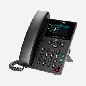 POLY Téléphone IP VVX 250, 4 Lignes, Écran LED 2.8" 320x240, Gigabit Ethernet, PoE, Codecs G.711/G.722/OPUS, Port USB 2.0, Noir, 89B62AA - Miniature 3