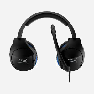 HP HyperX Cloud Stinger Casque Gaming Filaire Noir/Bleu, Haut-parleurs 50mm, 18-23000Hz, Impédance 30 Ohm, Micro Unidirectionnel à Réduction de Bruit, PS5/PS4