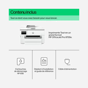 HP OfficeJet Pro 9730e Grand Format : Impression A3 Couleur Jet d'Encre Thermique 4800x1200 DPI, Recto/Verso Auto, Scan/Copie 1200 DPI, WiFi, Ethernet, AirPrint - Miniature 5