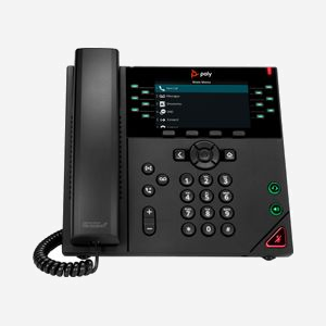 POLY Téléphone IP VVX 450 - 12 Lignes, Écran LCD 4.3", PoE, 2x RJ-45, 2x USB 2.0, Codecs OPUS/G.722/G.729, Réduction de Bruit
