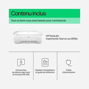 HP DeskJet 2810e : Imprimante Jet d'encre Couleur Multifonction - 4800x1200 DPI, 7.5ppm Noir/5.5ppm Couleur ISO, WiFi, USB 2.0, 64Mo, HP+ - Miniature 5
