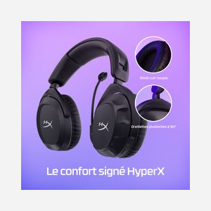 HP HyperX Cloud Stinger 2 Wireless - Casque gamer circum-aural sans fil 2.4 GHz, HP 676A2AA, transducteurs 50 mm, 10-20200 Hz, autonomie 20h, portée 20m - Miniature 5