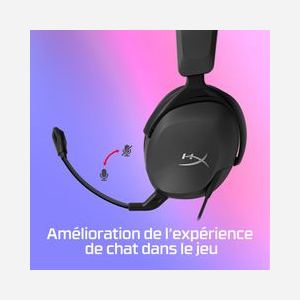 Casque Gaming HP HyperX Cloud Stinger 2 Core - Circum-aural, 10-25000Hz, 32.5 Ohm, 95dB, Haut-parleurs 40mm, Micro Boom -45dB, Connecteur 3.5mm, DTS Headphone:X Spatial Audio - Miniature 3