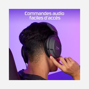 Casque Gaming HP HyperX Cloud Stinger 2 Core - Circum-aural, 10-25000Hz, 32.5 Ohm, 95dB, Haut-parleurs 40mm, Micro Boom -45dB, Connecteur 3.5mm, DTS Headphone:X Spatial Audio - Miniature 5