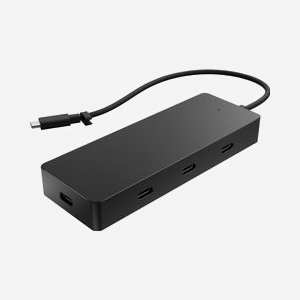 HP Concentrateur USB-C 4K 6G842AA#ABB : 4 Ports USB 3.2 Gen 2 Type-C, Power Delivery 65W, DisplayPort Alt Mode, Compatible Windows/macOS/Android - Miniature 5