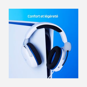 HP HyperX Cloud Stinger 2 Core PS Blanc - Casque Gamer Filaire Circum-Aural, Haut-Parleurs 40mm, 10-28000Hz, 32 Ohm, Micro Boom -40.5dB, Connecteur 3.5mm, 275g - Miniature 4