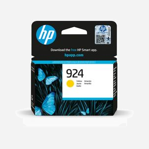 HP 924 Cartouche d'Encre Jaune Originale (4K0U5NE) - Rendement Standard 400 pages - Dimensions 114.8 x 23.9 x 100.1 mm
