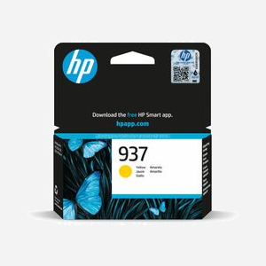 HP 937 Cartouche d'Encre Jaune Originale (4S6W4NE) – Rendement 800 pages – Imprimantes Compatibles: Voir Description – Malaisie/Singapour