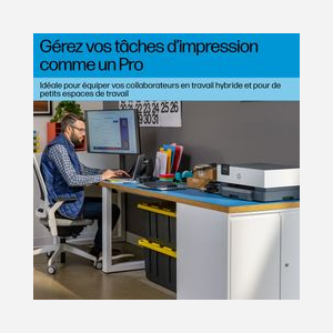 HP OfficeJet Pro 9110b : Imprimante Jet d'Encre Couleur A4, 4800x1200 DPI, 22 ppm Noir/18 ppm Couleur ISO, Recto-Verso Auto, WiFi, Ethernet, AirPrint, Écran CGD 2.7" - Miniature 5