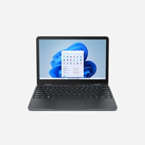 Lenovo 300w Yoga - Intel N100, 4Go LPDDR5, 128Go SSD, 11.6" HD Tactile IPS, Wi-Fi 6, Windows 11 Pro Academic, Slate Grey, Réf: 82VM000MFR - Miniature 1