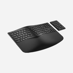 HP Clavier Ergonomique 965 Sans Fil (RF/Bluetooth) - Disposition 100% - 20 Touches Programmables - Portée 10m - Compatible Windows/macOS/ChromeOS - Miniature 2
