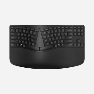 HP Clavier Ergonomique 965 Sans Fil (RF/Bluetooth) - Disposition 100% - 20 Touches Programmables - Portée 10m - Compatible Windows/macOS/ChromeOS - Miniature 1