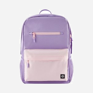 HP Sac à dos Campus Lavande 15.6" Polyester Recyclé 7J597AA : Compartiment Notebook/Tablette, Poche Extérieure, 295x185x435mm, 490g