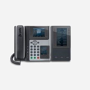 POLY Téléphone IP Edge E400 PoE, Écran IPS 3.5", 320x240, 8 Lignes, Gigabit Ethernet, 2xRJ45, RJ9, USB-C, Codecs G.7xx/OPUS/iLBC, ENERGY STAR