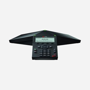 POLY Téléphone de conférence IP Trio 8300 Noir - Écran 3.5" Gigabit Ethernet PoE - Codecs G.7xx/OPUS/iLBC - Sécurité EAP-TLS/WPA2 - RJ45 - ENERGY STAR