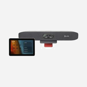 POLY Kit Studio R30 USB & GC8 : Barre de visioconférence 4K Ultra HD, FOV 120°, 3 microphones, pour Microsoft Teams, noir, réf. 9C923AA - Miniature 1