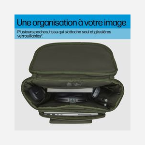 HP Sac à Dos Modulaire Professionnel 15.6" Polyester Vert/Gris Résistant à l'Eau 325x200x495mm 27L 9J496AA - Miniature 5