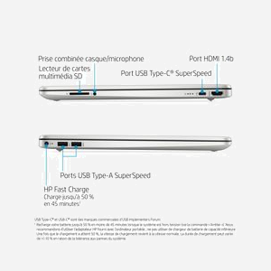 HP 15s-eq2008nf Argent - AMD Ryzen™ 5 5500U, 16GB DDR4, 1TB SSD NVMe, 15.6" FHD, AMD Radeon Graphics, Wi-Fi 5, Windows 11 Home - Miniature 4