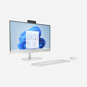 HP All-in-One 24-cr0067nf : AMD Ryzen 5 7520U, 23.8" FHD IPS, 16GB LPDDR5, 512GB SSD NVMe, AMD Radeon Graphics, Wi-Fi 6, Windows 11 Home, Blanc - Miniature 2