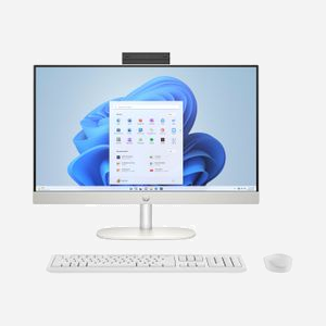 HP All-in-One 24-cr0067nf : AMD Ryzen 5 7520U, 23.8" FHD IPS, 16GB LPDDR5, 512GB SSD NVMe, AMD Radeon Graphics, Wi-Fi 6, Windows 11 Home, Blanc