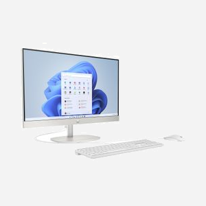 HP All-in-One 24-cr0068nf : Écran 23.8" FHD IPS Intel Core i3-N300 8GB DDR4 512GB SSD NVMe Intel UHD Graphics Wi-Fi 6 Windows 11 Home Blanc - Miniature 2
