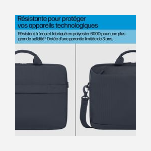 HP Malette Polyester Gris A08KGAA pour PC portable jusqu'à 14.1" (35.8 cm), Sangle épaule, 360x45x260mm, 8L, Résistant à l'eau, Poids 420g - Miniature 5
