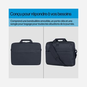 HP Sacoche Ordinateur Portable 14.1" A08KJAA Gris Polyester 360x260x55mm, Volume 9L, Résistant à l'eau, Sangle d'épaule amovible, Poids 440g - Miniature 5