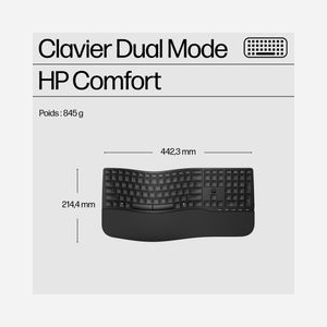 HP Ensemble Clavier et Souris Hybride 685 Comfort Noir - Sans Fil RF 2.4GHz/Bluetooth - Clavier 100% Profil Bas - Souris 4000 DPI - Windows/macOS/ChromeOS - Miniature 2