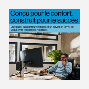 HP Ensemble Clavier et Souris Hybride 685 Comfort Noir - Sans Fil RF 2.4GHz/Bluetooth - Clavier 100% Profil Bas - Souris 4000 DPI - Windows/macOS/ChromeOS - Miniature 5