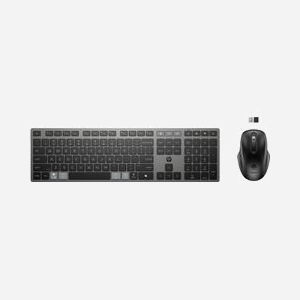 HP Ensemble Clavier et Souris sans fil Multi-Appareils 725 : RF sans fil/Bluetooth, Clavier 100% Ciseaux, Souris 4000 DPI, Portée 10m