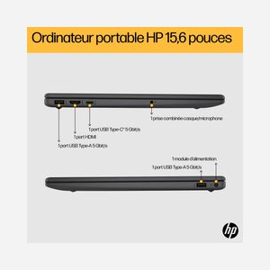 HP 15-fc0103nf : AMD Ryzen 5 7520U, 16Go LPDDR5, 1To SSD NVMe, 15.6" FHD, AMD Radeon Graphics, Wi-Fi 6, Windows 11 Home, Argent - Miniature 4