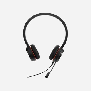 Jabra Evolve 30 II MS Stereo : Casque filaire binaural supra-aural noir, connectivité USB/Jack 3.5mm, micro anti-bruit, PeakStop/SafeTone G616, 150-7000Hz